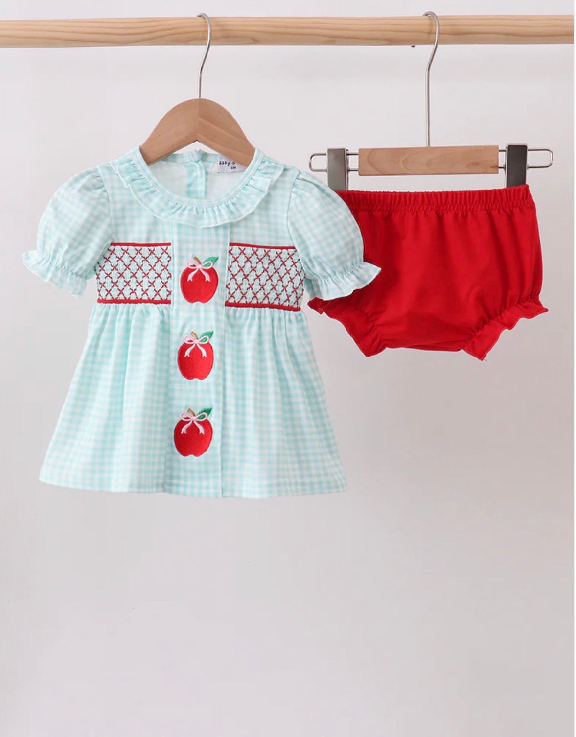Apple Orchard Smocked Bloomer Set