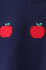 NAVY APPLE EMBROIDERY SET