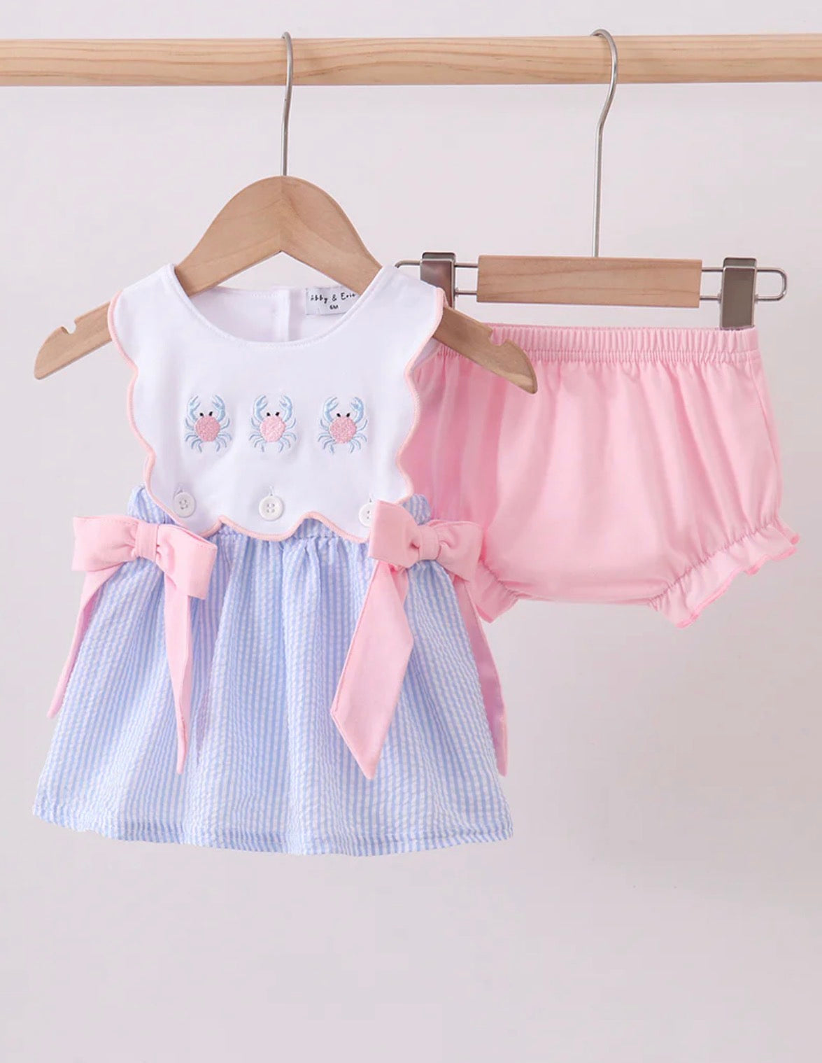 Seaside Sweetheart Seersucker Bloomer Set