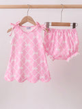 Sweet Bows Scallop Bloomer Set