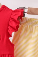 🚌 Apple Bus Ruffle Short Set