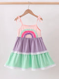 Pastel Rainbow Tiered Dress