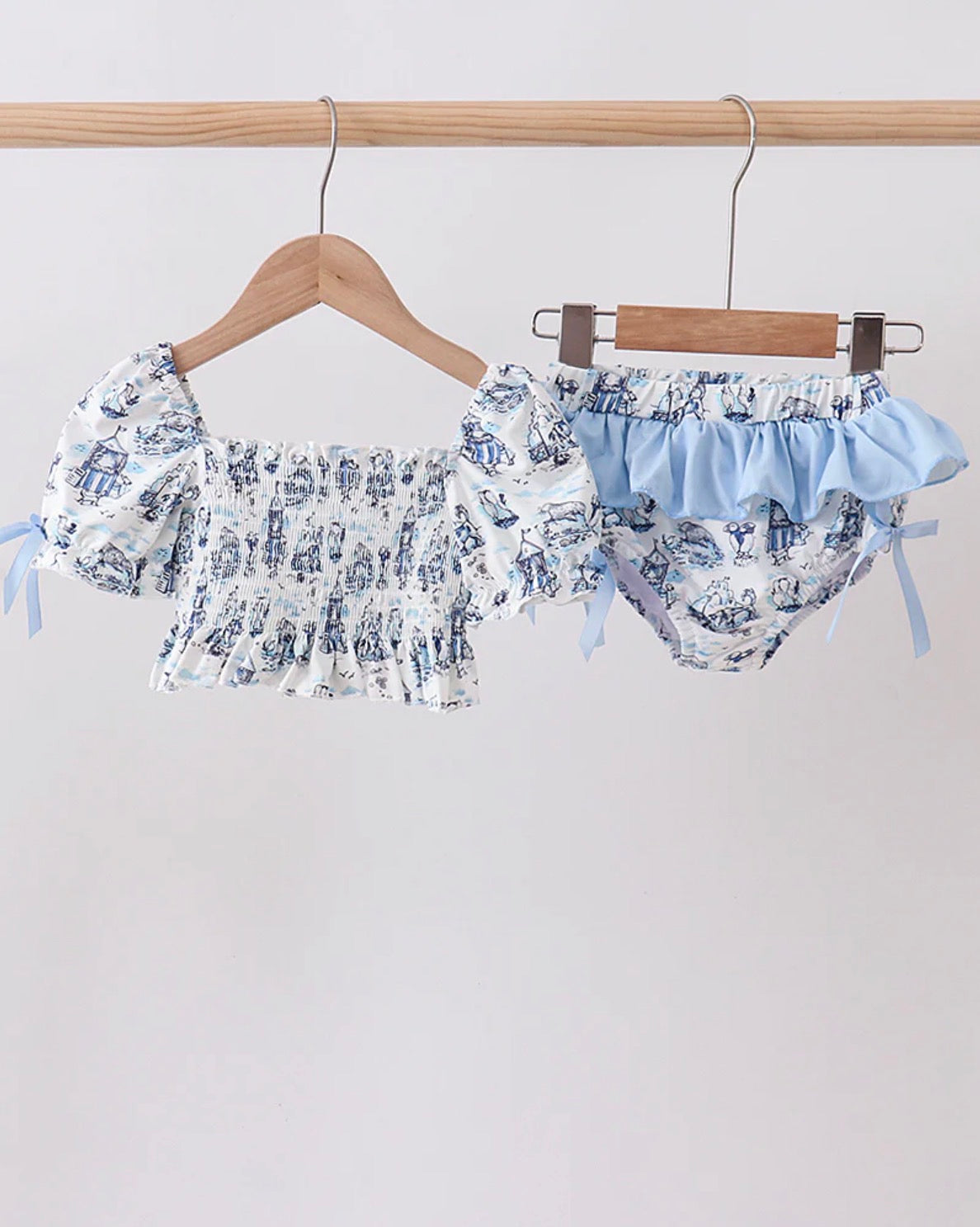 Blue Harbor Smocked Swim Set
