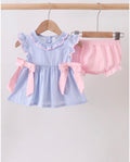 Sweet Harbor Seersucker Bloomer Set