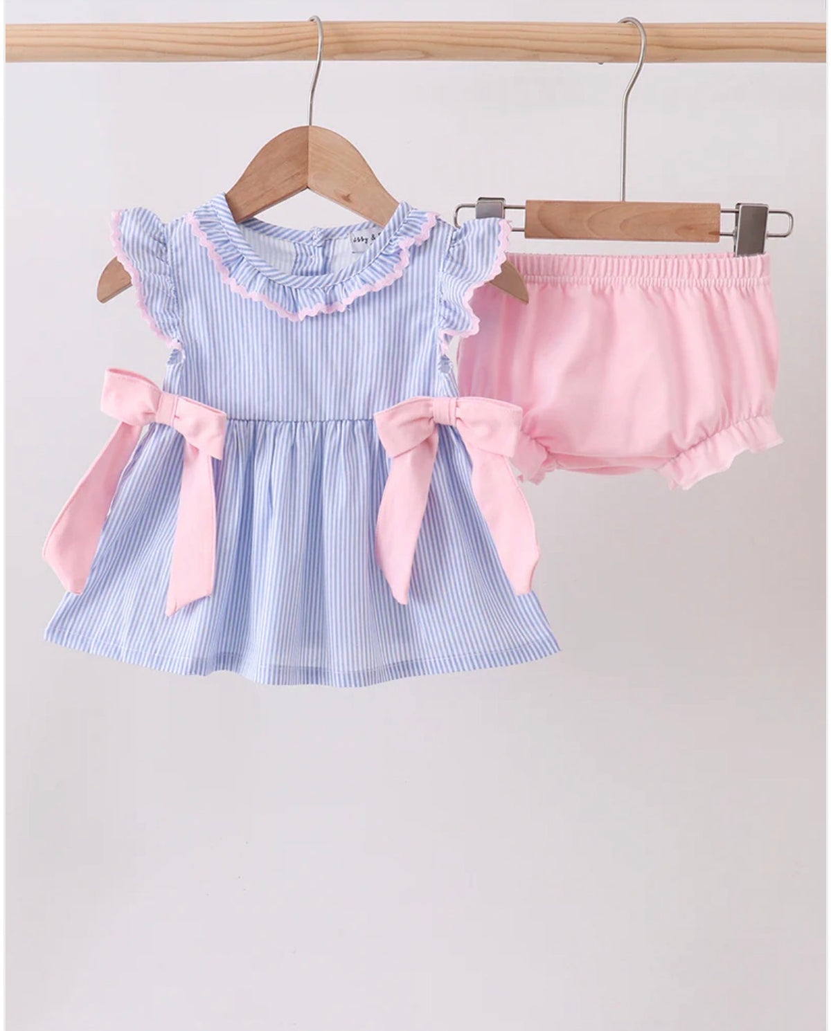 Sweet Harbor Seersucker Bloomer Set