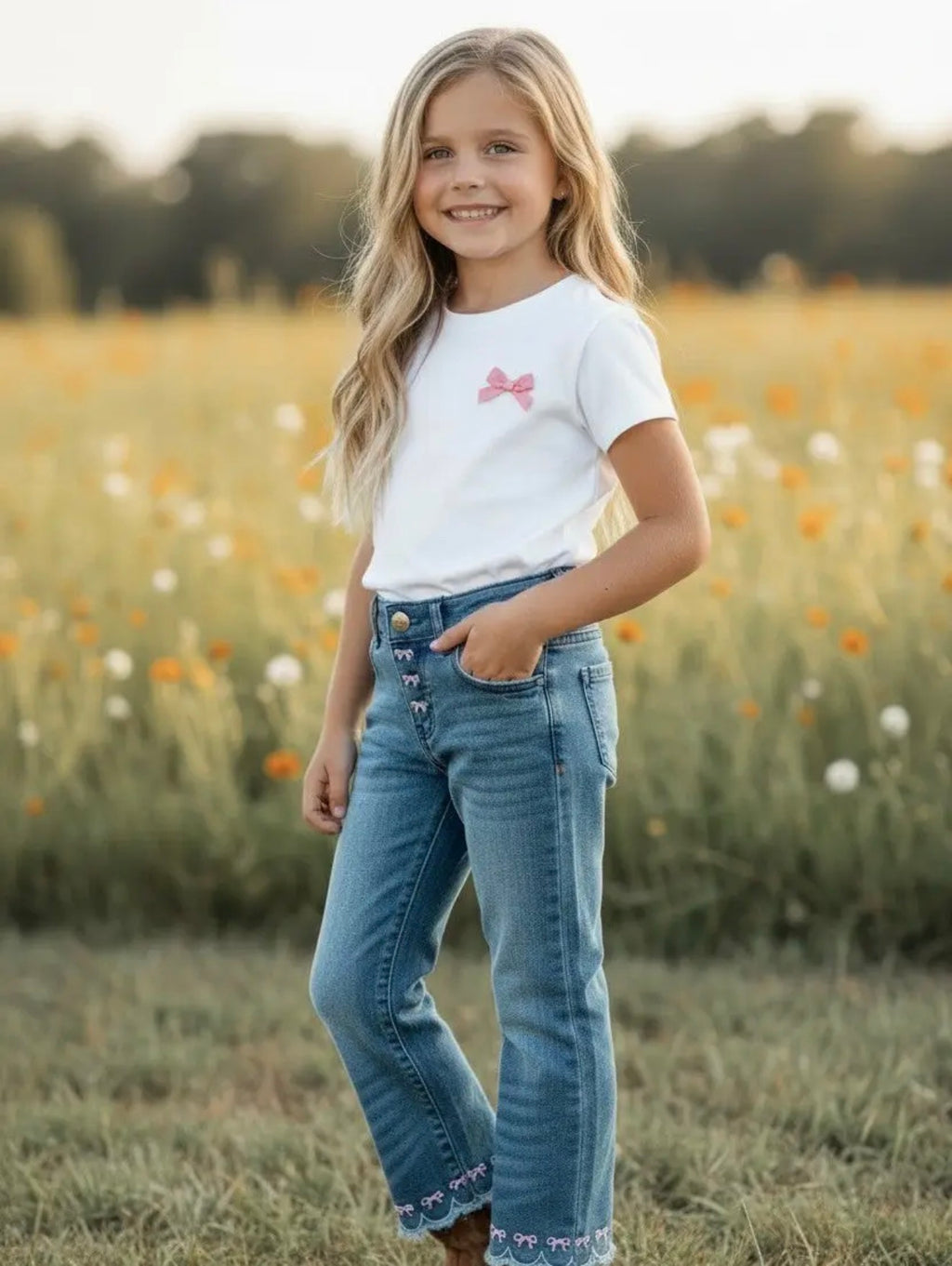 The Sweetheart Bow Jeans 🎀