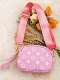 Lt.Pink Star Printed Crossbody
