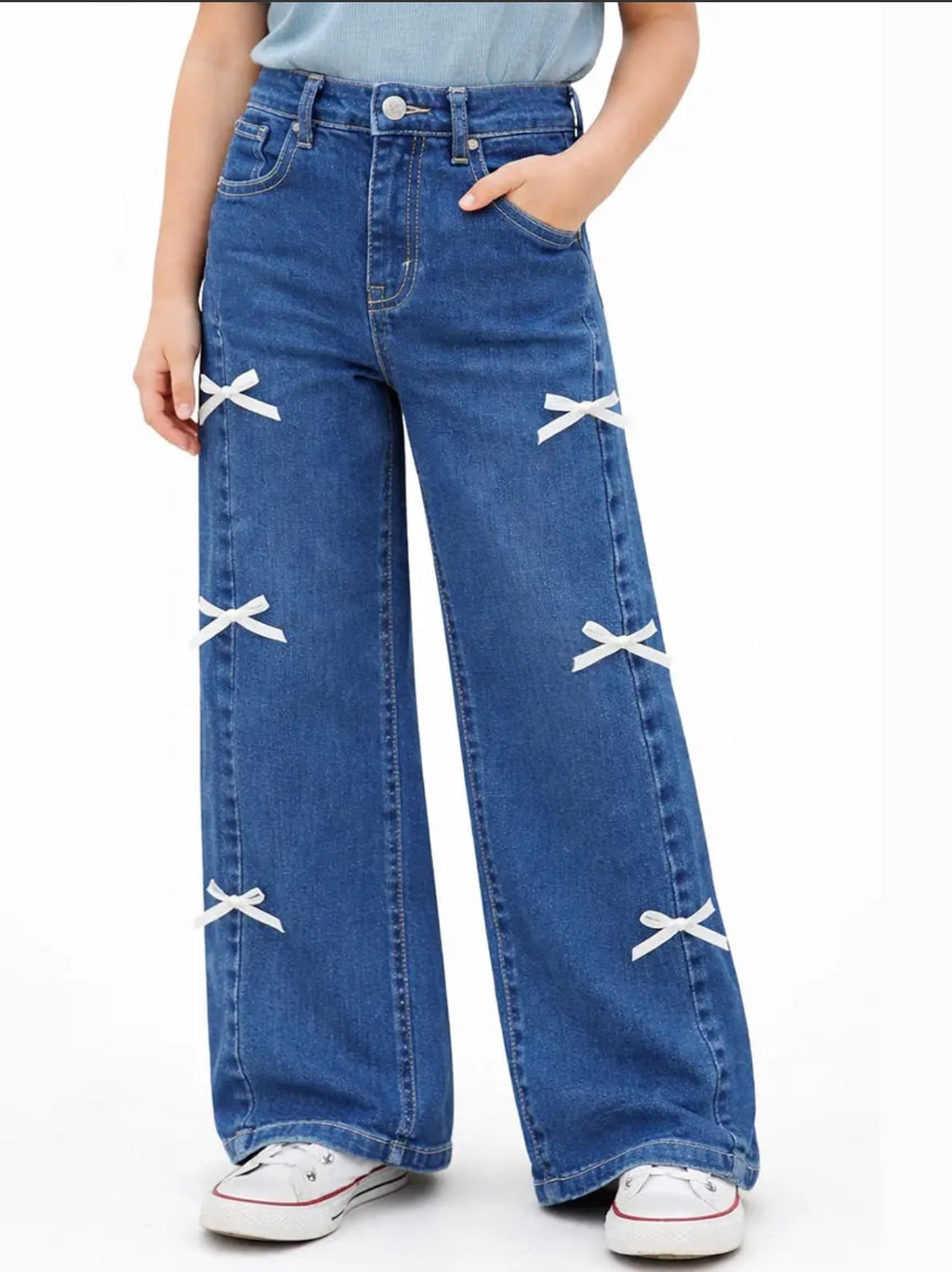 The Sweet Bow Wide Leg Jeans