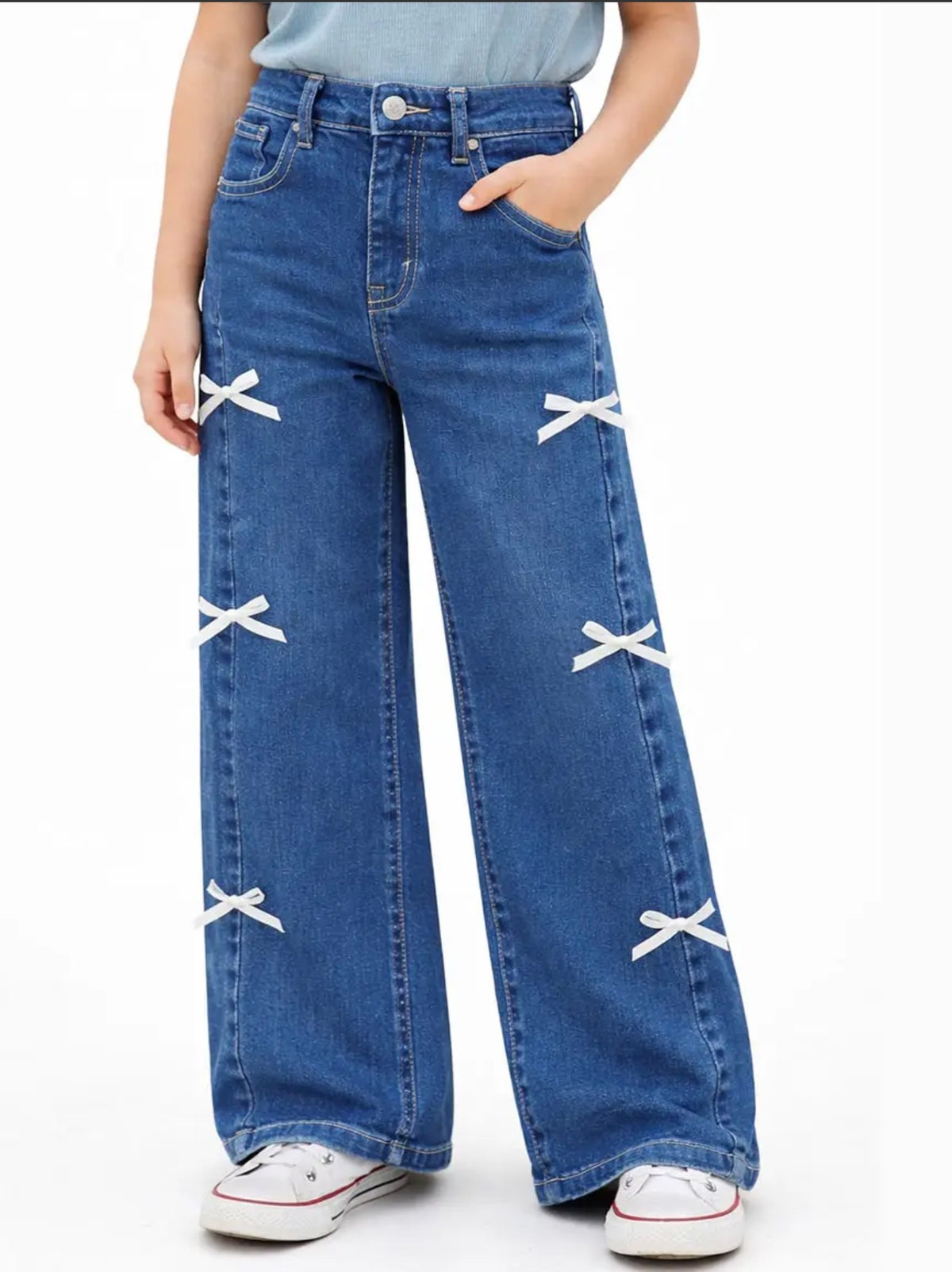 The Sweet Bow Wide Leg Jeans