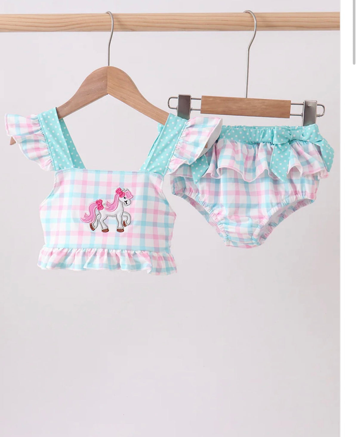 Pastel Pony Ruffle Swim Set