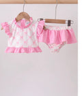 Pink Bow Bliss Ruffle Swim Set