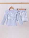 Little Blue Whale Rash Guard Set
