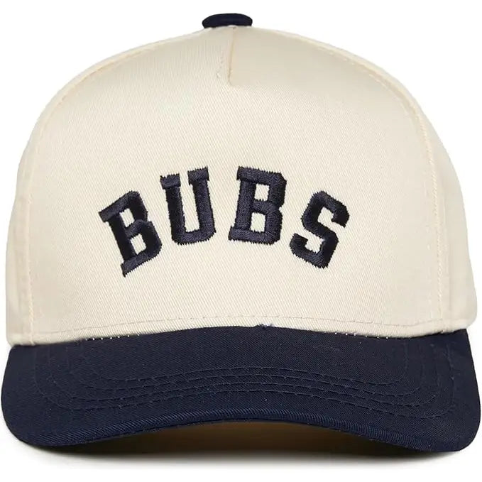 Kids/Baby Two Tone Vintage Cap - Bubs (Navy/Beige)