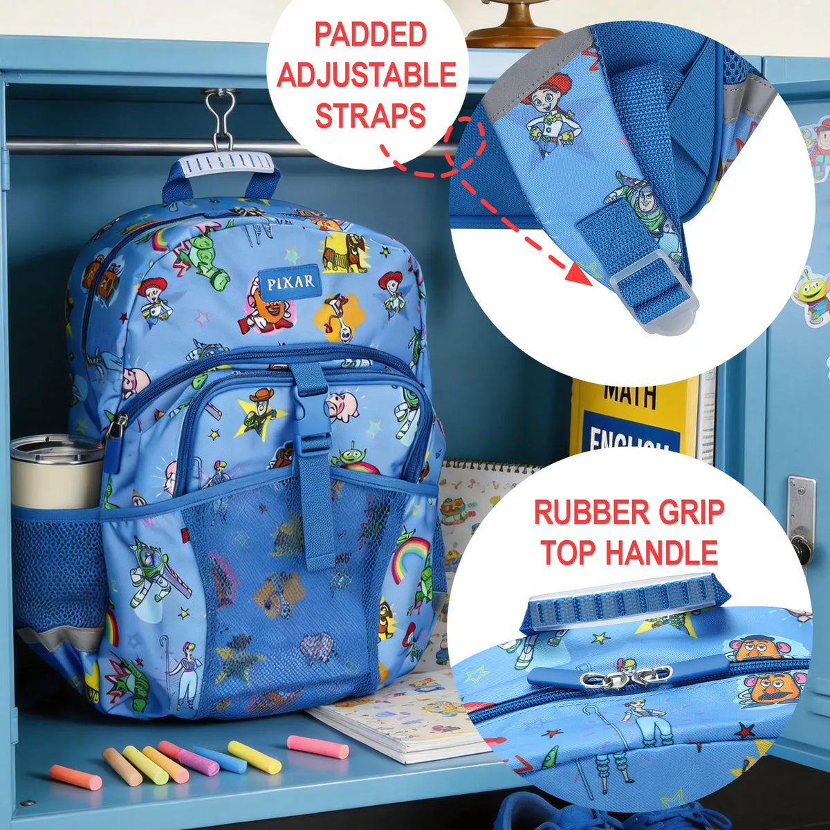 Toy Story Favorite Characters 2-Piece 16” Kids Backpack & Lunch Box Set For School and Travel